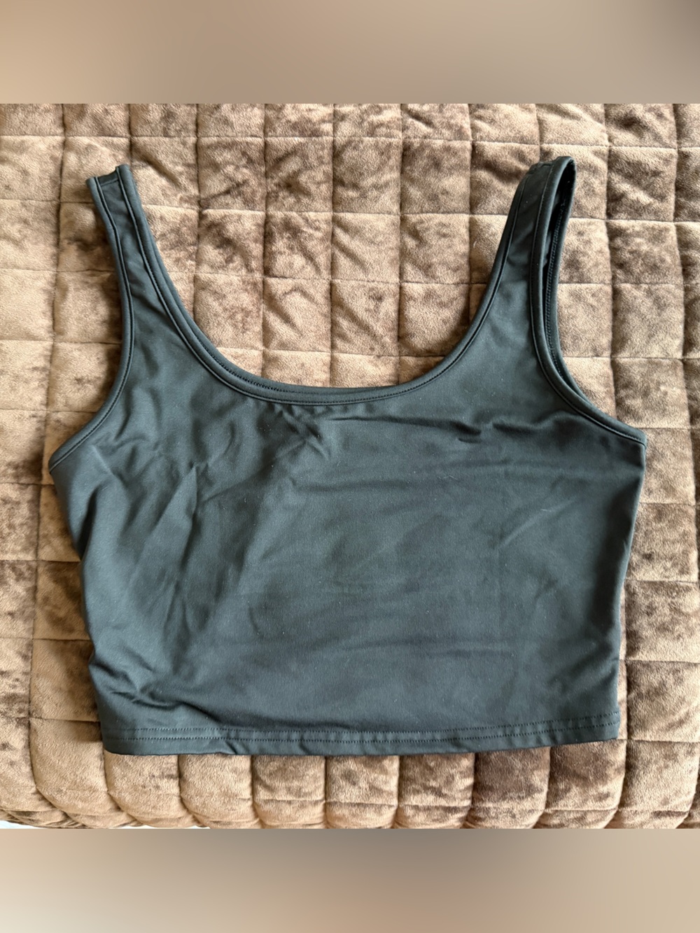 Black Cropped Tank Top